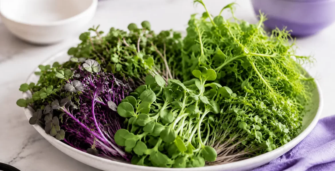 Microgreens on Plate