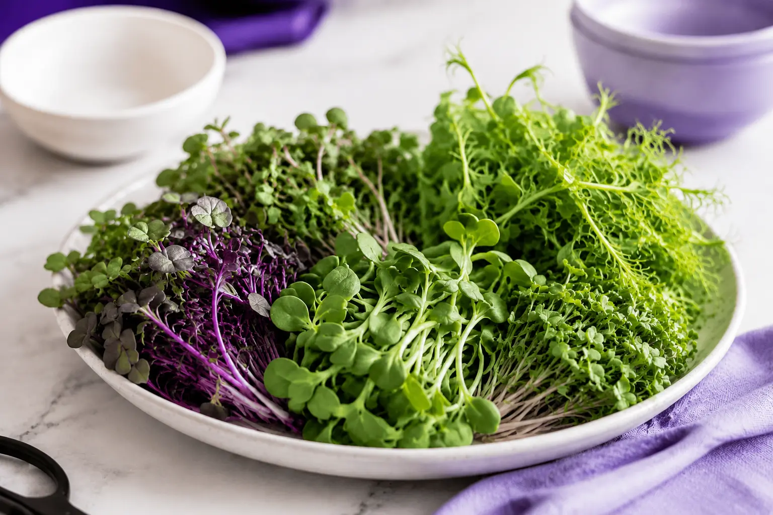 Microgreens on Plate