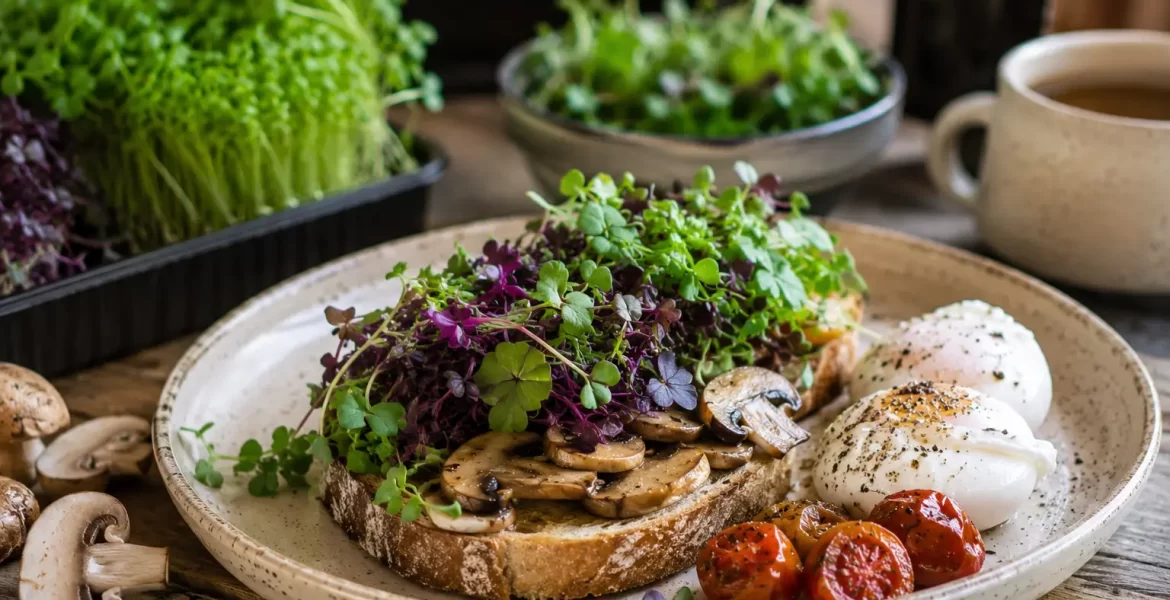 Why Microgreens and Mushrooms Are More Than Just Garnish 1 Plating with Microgreens and mushroom